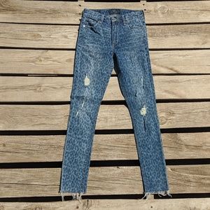 Lucky Brand Bridgette high rise skinny Leopard